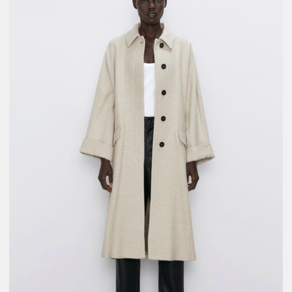 Zara Linen Blend Coat